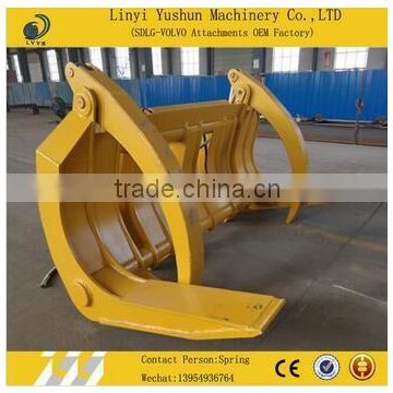 top quality log grapple for sale, heavy wheel loader attachment log grapple for forest