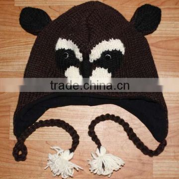 Woolen Nepal Quailty Dyeing Cute Warm Adult Animal Funny Knitted Hat