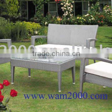 Patio garden aluminum pe rattan lounge set for outdoor
