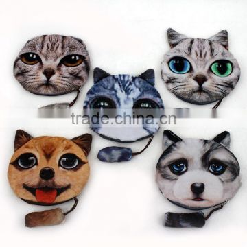 Xianjian Lovely Cat Dog Printing Pattern Zipper Coin Purse Animal Mini Wallet (BXJW610)