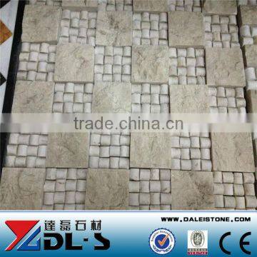 Beige and White Quartz Stone 3D Mosaic Tile