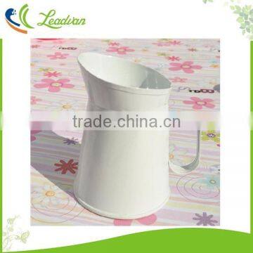 Small white indoor outdoor metal decorative flower pots for wedding