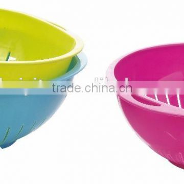 Super practical Creative fashion Plastic wash rice Colander Strainer Sieve bright kitchen plastic drain vegatable basket