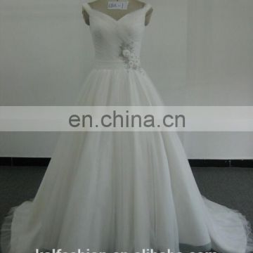 EBX-1 Chiffon dress simple designs with embroider flower wedding dredd