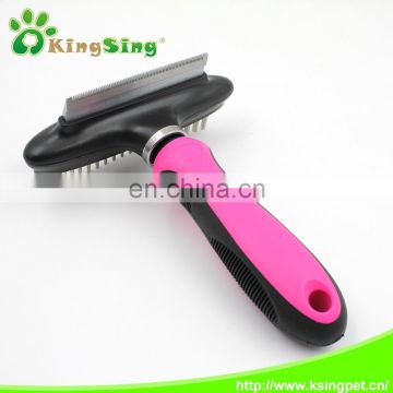 2 in 1 faded hair and massage dog brush, dog brush for shedding for aLL sizes of pets with long and short hair
