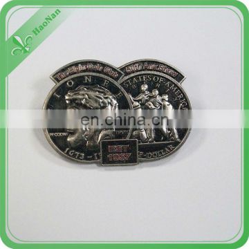 Factory sale metal military pin badge and custom rubber badge/scrolling led name badge