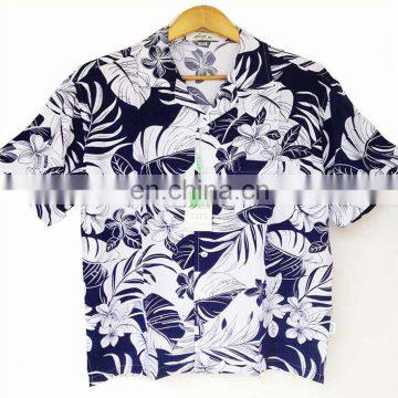 custom mens short sleeve rayon hawaiian shirts