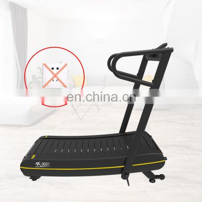 eco-friendly home gym exercise equipment Non Motorized running machine Self Powered Curved treadmill & air runner