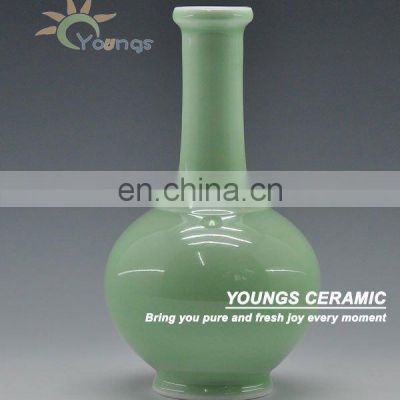 Antique Qing dynasty Green China Vase