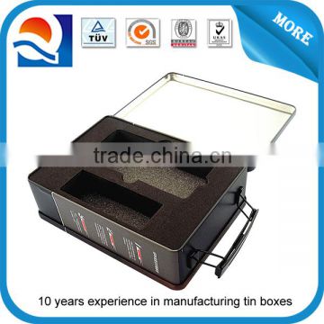 Best sale electronic equipment metal tin cans with handle