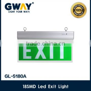 hot safety exit lighting green led 18pcs