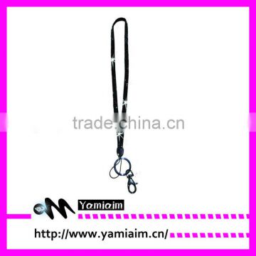 Crystal lanyard neck strap with keychain
