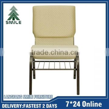 Church Chairs Upholstered Cushion Stacking Church Chair for sale