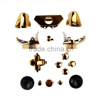 Hot Sale Chrome Gold Mod Kits Parts for Xbox One Controller ABXY Guide Thumb Stick button