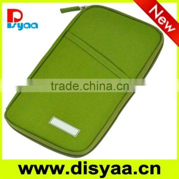 600D Polyester Travel Passport Holder/Credit Card Bag