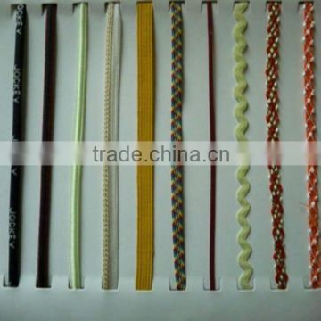 Curly sheolaces,wax thin shoelaces,shoelace made of cotton/polyester