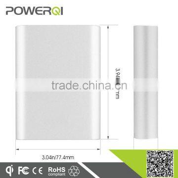 18650 battery 10000mA quick charge 2.0 power bank with aluminium housing(PQ100)