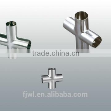 304/316L Hygienic/Sanitary stainless pipe fittings steel welded cross