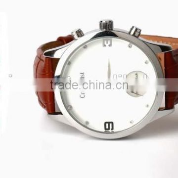 quartz stainless steel watch water resistant with sleeping detection