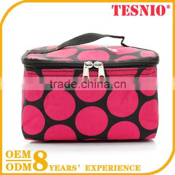 Tesnio Plain Makeup Cosmetic Bag, PU Cosmetic Toilet Bag