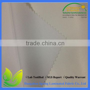 100% polyester kniting fabric laminated with white PU