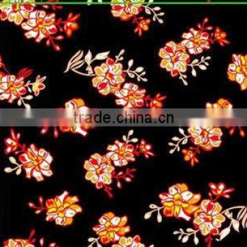 print elastic polyester stretch fabric for women's dress