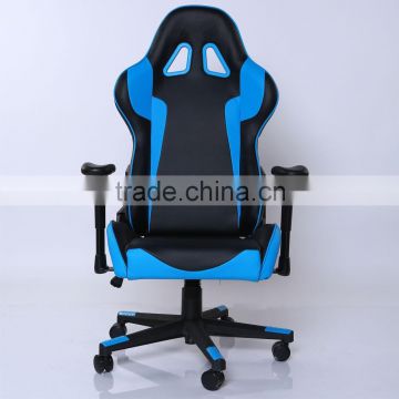 2016 hot sell BLU&BLKGaming Racing Office Chair by China Online Shopping /New Stylish blue leather office chair