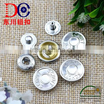 Metal Color Silver Custom Snap Fastener for Leather,Clothing Snap Fasteners