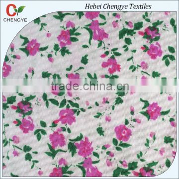 embossed 100% polyester printed fabric china manufacture