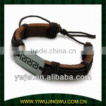 Natural Leather Geometric Bracelet