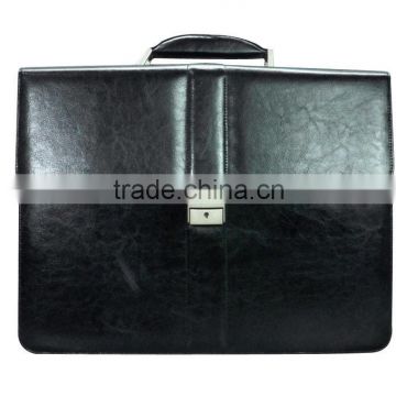 Mens Classic Leather Briefcase Black x8004a130037