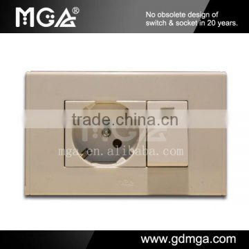 MGA MG7 series modular socket with switch