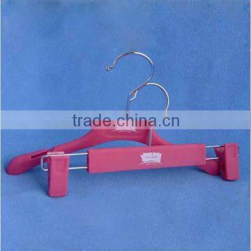 nice pink rubber coated plastic pant hanger