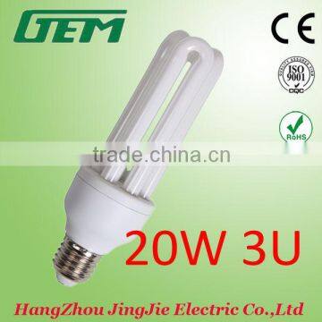 China Hangzhou 6400K T4 20W 3U Energy Saving Lamp