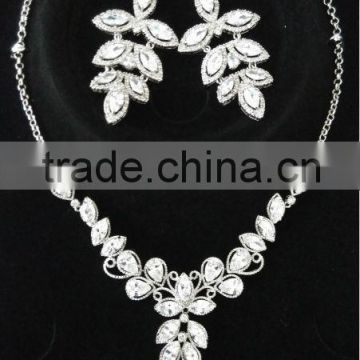 Cubic zirconia Bridal style wedding necklace set