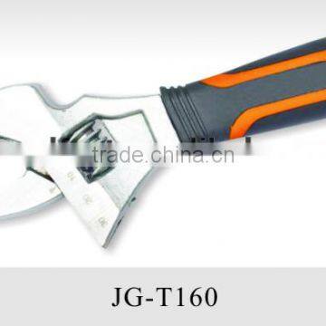 Adjustable Wrench with 2-Color Rubber Handle