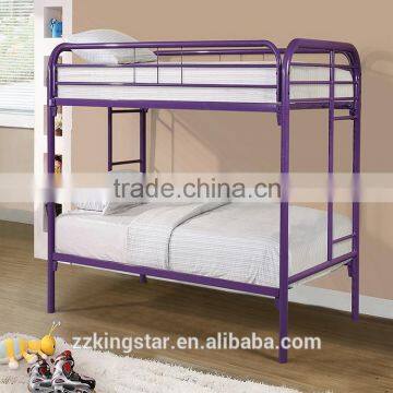 Metal personal hostel furniture dormitory bunk bed