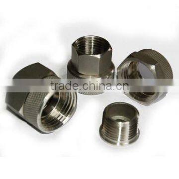 steel knurled hose end nut, steel knurled pipe nut, hydraulic hose end fittings