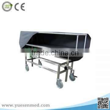 YSTSC-2E Mortuary cart stainless steel corpse transfer trolley