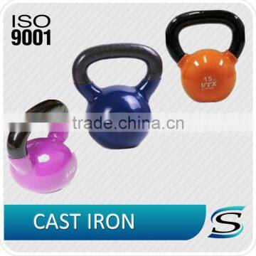 Vinyl coated cast iron color kettlebell