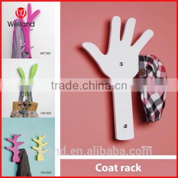 hand shaped wooden coat hanger for kids