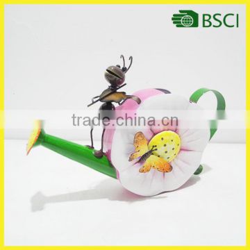 YS15560 metal doll with flower water pot for home decoration