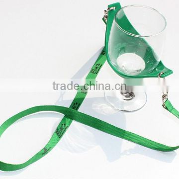 Polyester Material Lanyard Glass Holder For Sale