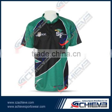 team set rugby tops/fashion stripe long sleeve rugby jersey