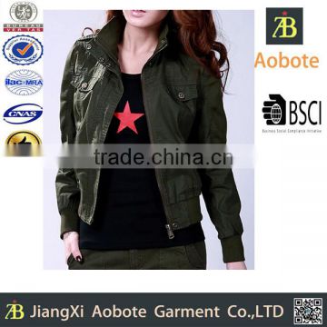 2015 Competitive Price Fashionable Military Jacket Woman