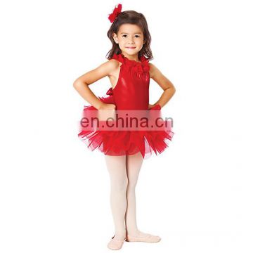 Fashion Girls Latin Dance Costume Red Sleeveless Stage derss
