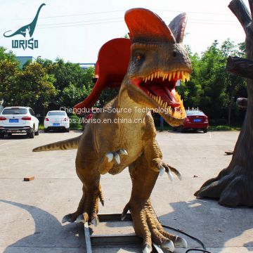 LORISO5021 Most Popular Backyard Rides Animatronic Dinosaur Dilophosaurus
