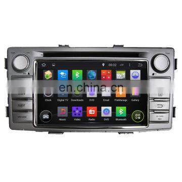 Android 7.0 system Single din 6.2 Inches Car dvd Player with GPS for Hilux 2012
