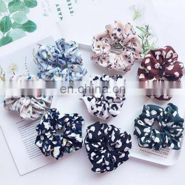 Floral Scrunchies Rubber Hair Ties Elastic Hair Bands Flower Ponytail Holder Cute Hair Scrunchie Women Summer