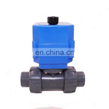 dn15 dn25 12v 24v 220V 2 way 3 way motorized UPVC ball valve for home-automation system swimming pool equipment